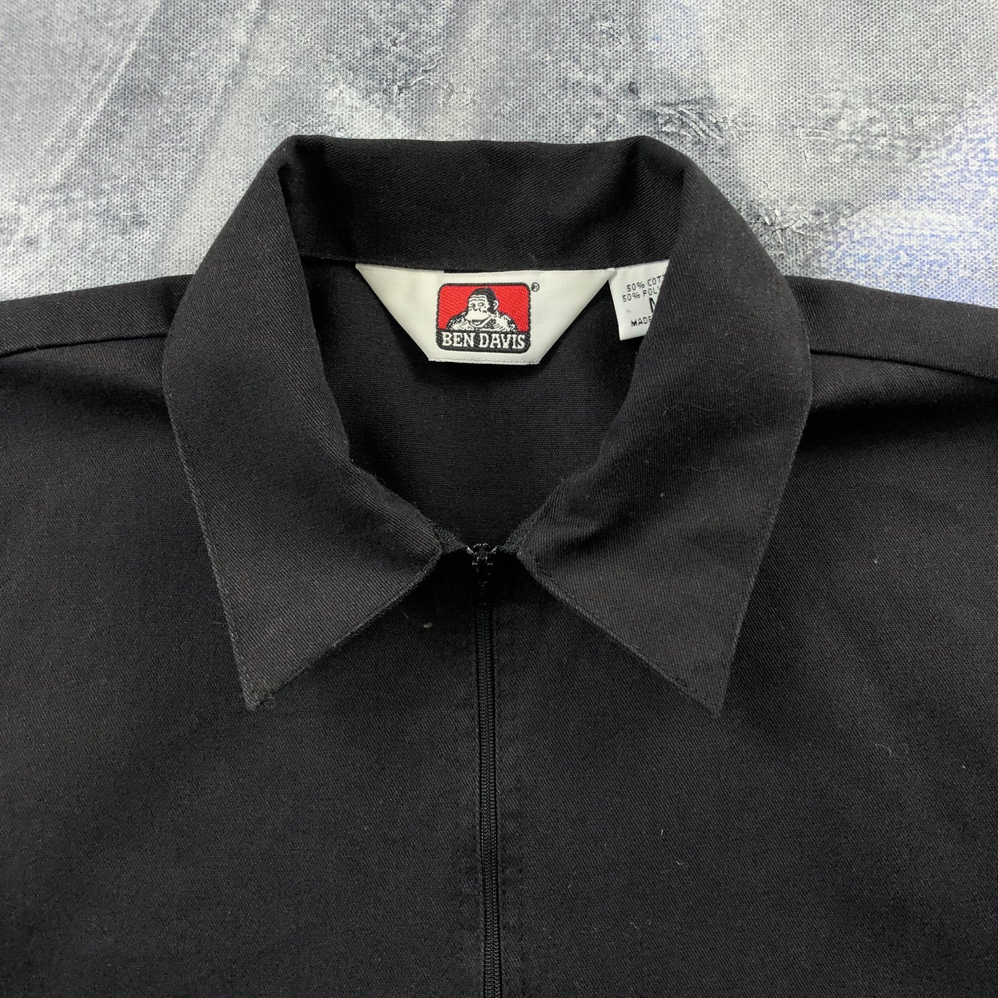 Vintage USA Ben Davis Workwear Quarter Zip Shirt M