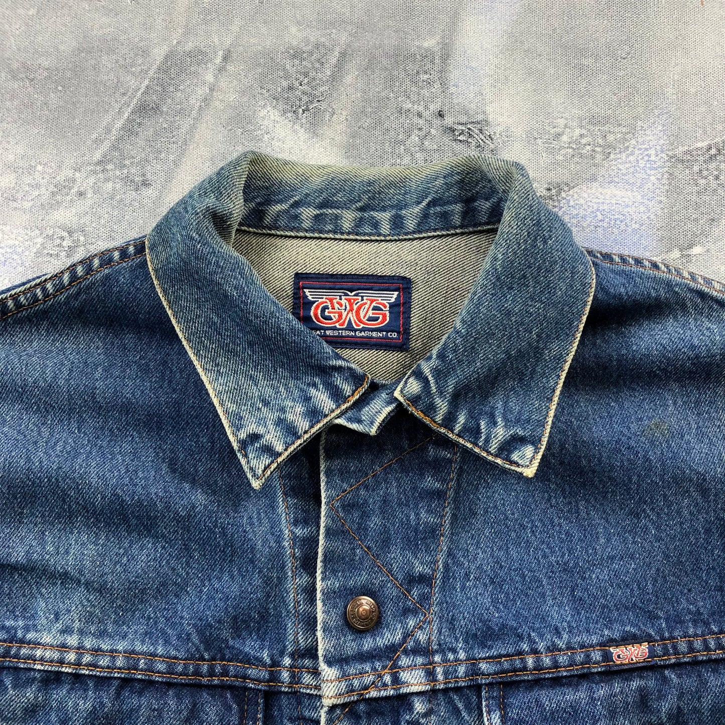 Vintage Great Western Garment Company Denim Button Jacket L