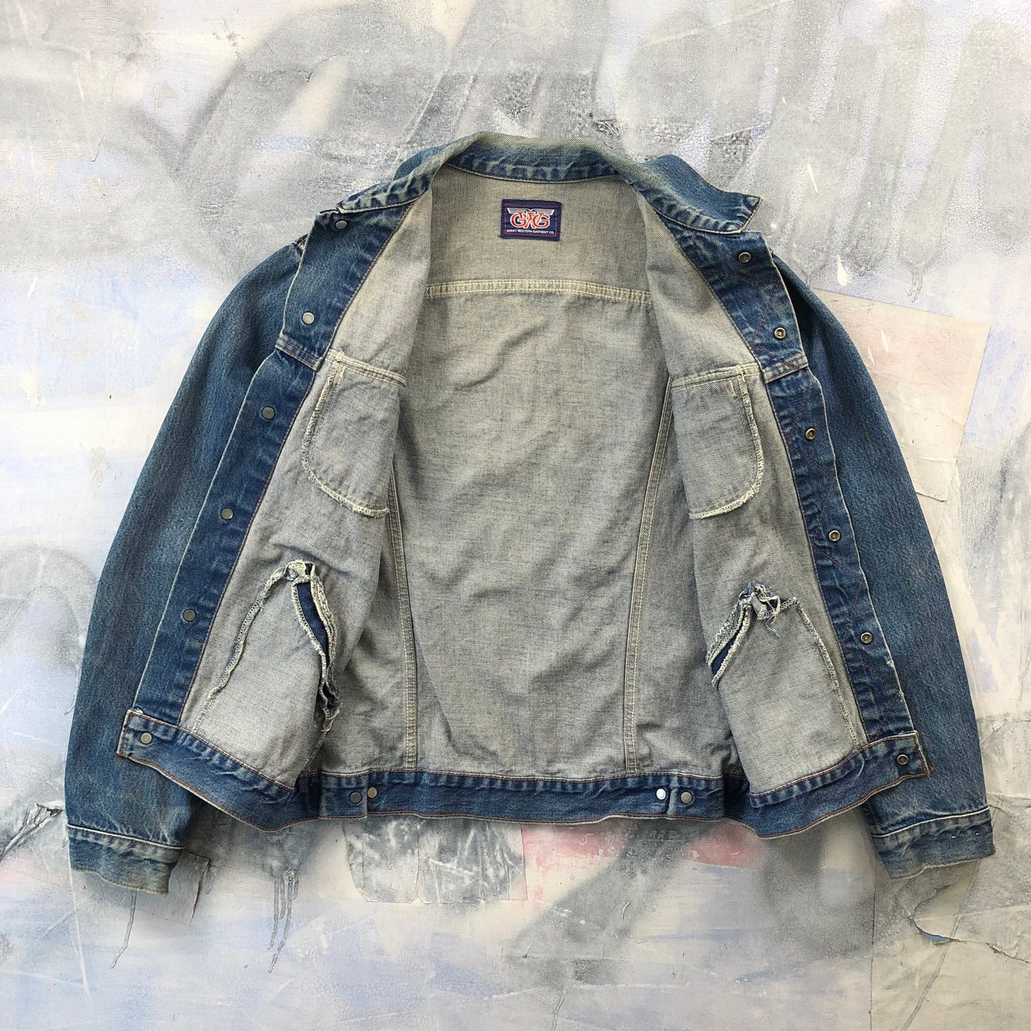 Vintage Great Western Garment Company Denim Button Jacket L