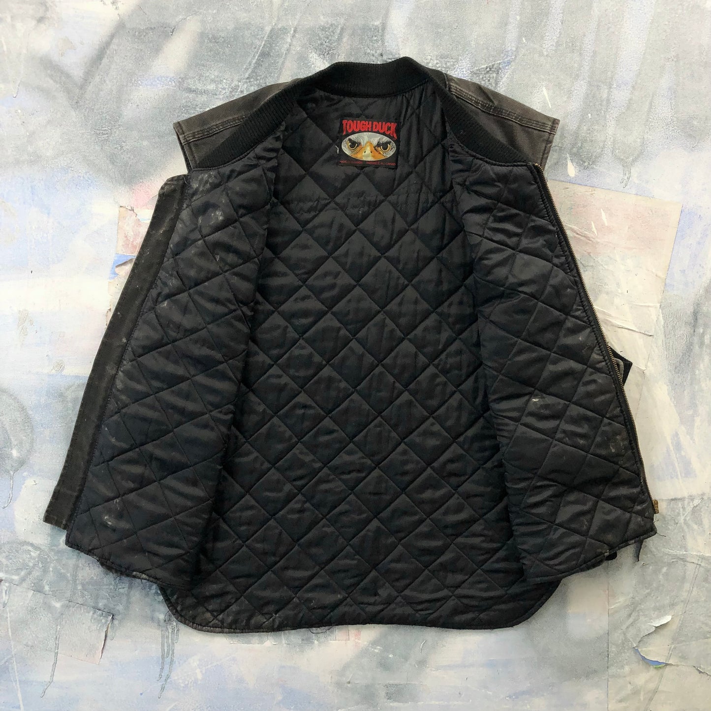 Vintage Tough Duck Quilted Lined Workwear Vest XXXL