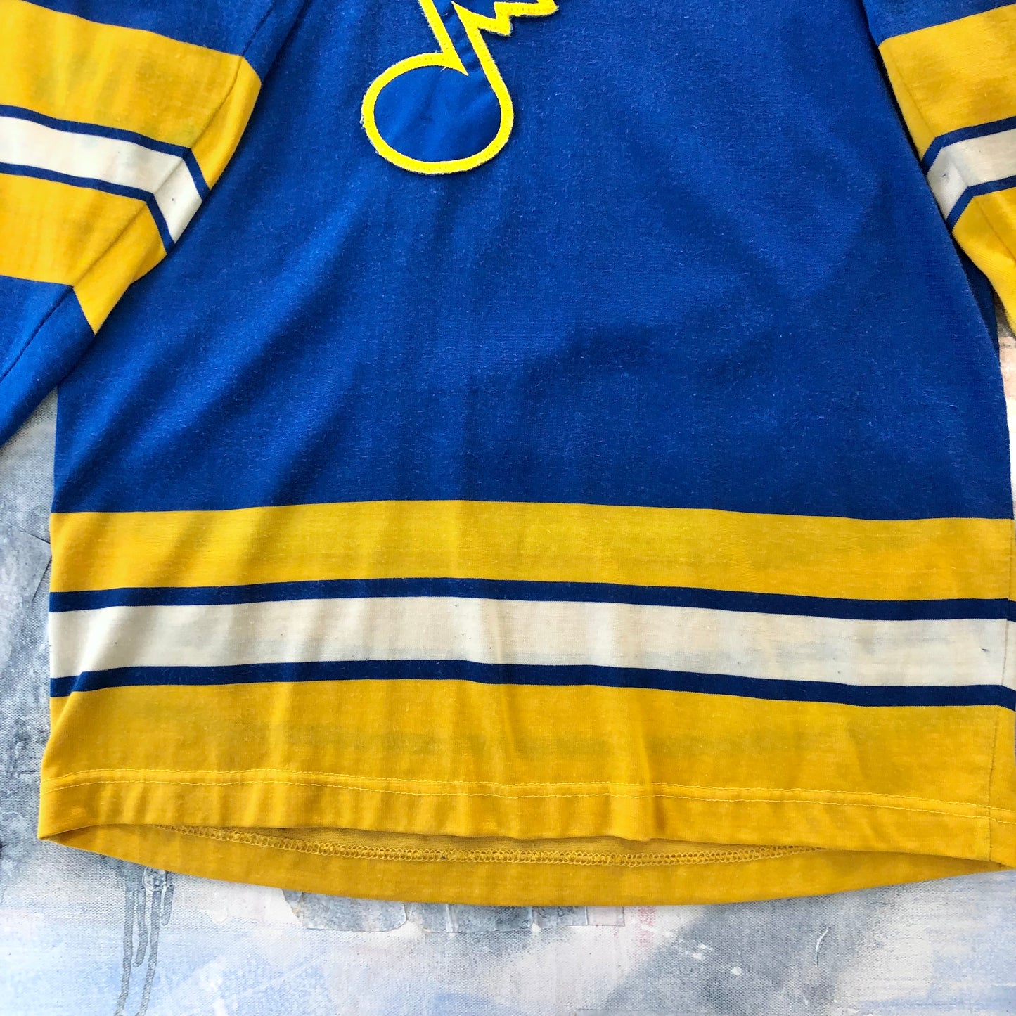 Vintage 70s NHL St. Louis Blues Knit Hockey Jersey M