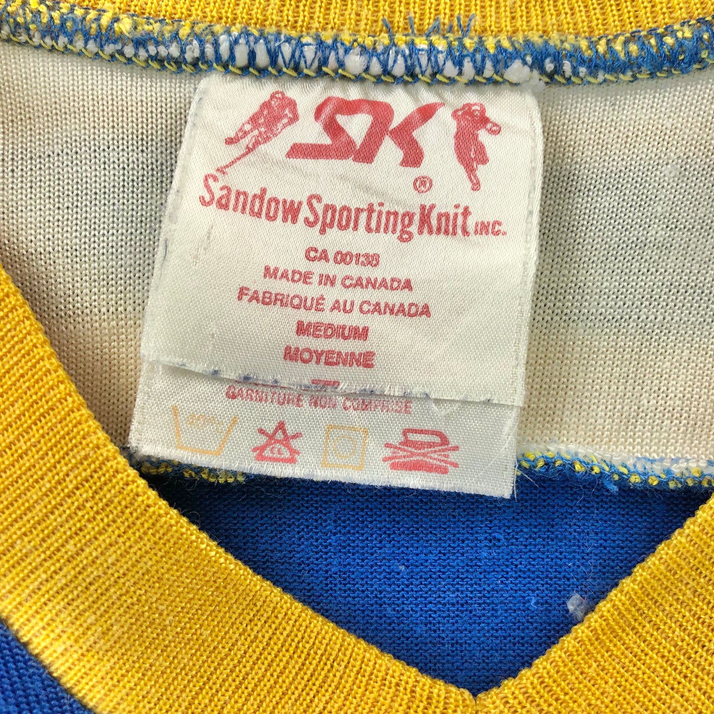 Vintage 70s NHL St. Louis Blues Knit Hockey Jersey M
