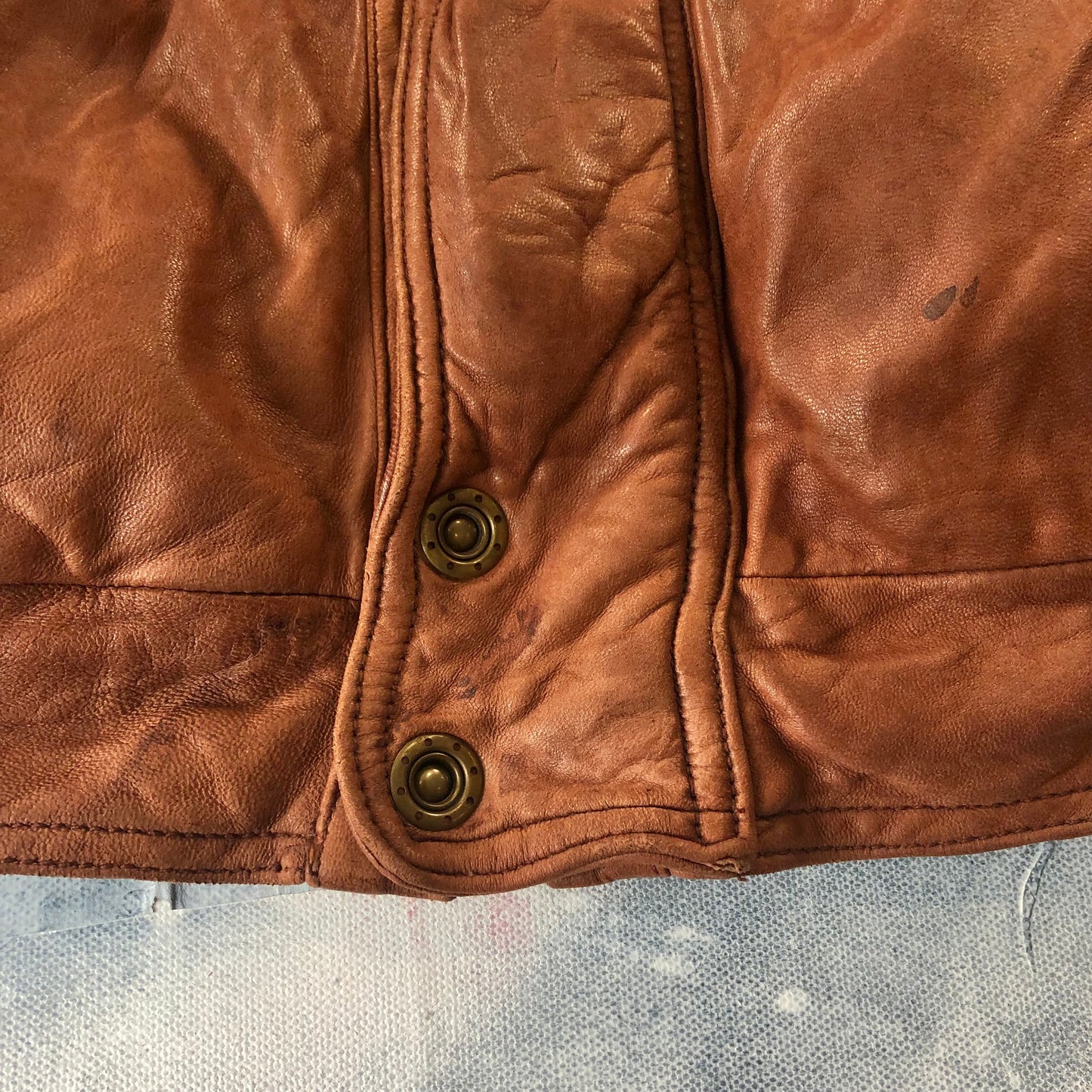 Cordovan Montreal 80s Bomber Zip Button Jacket XL