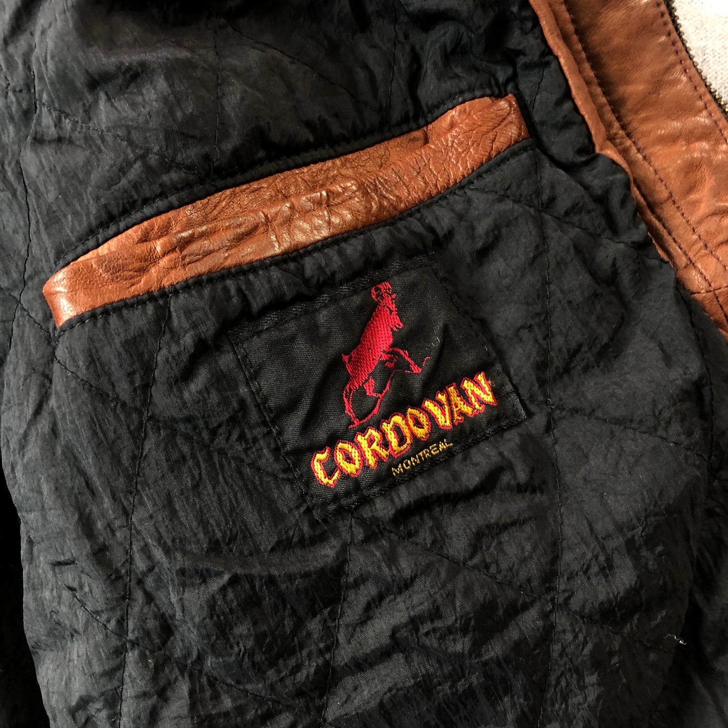 Cordovan Montreal 80s Bomber Zip Button Jacket XL