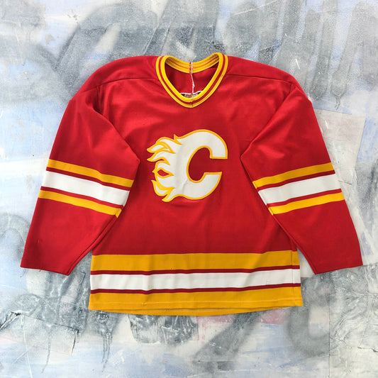Vintage CCM NHL Calgary Flames Jersey L