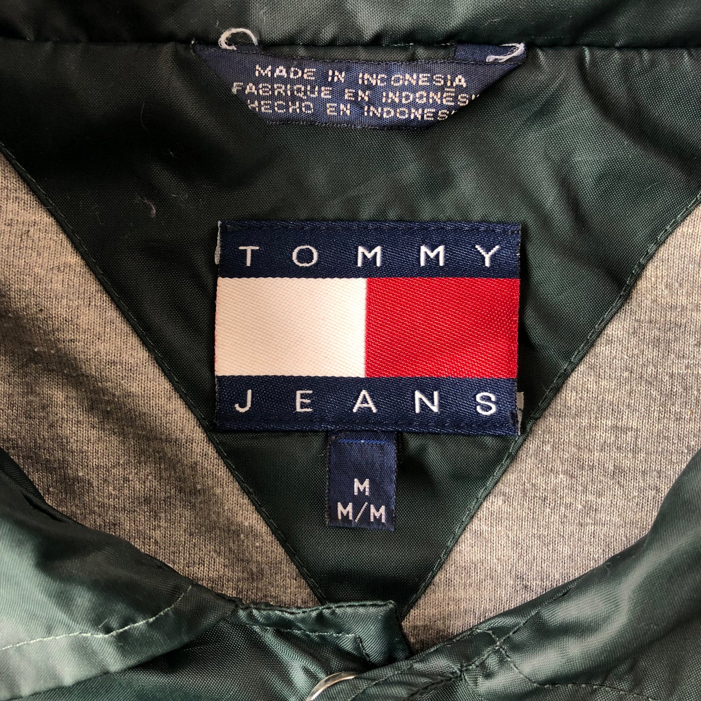 Vintage Tommy Jeans Blanket Lined Windbreaker Button Jacket M
