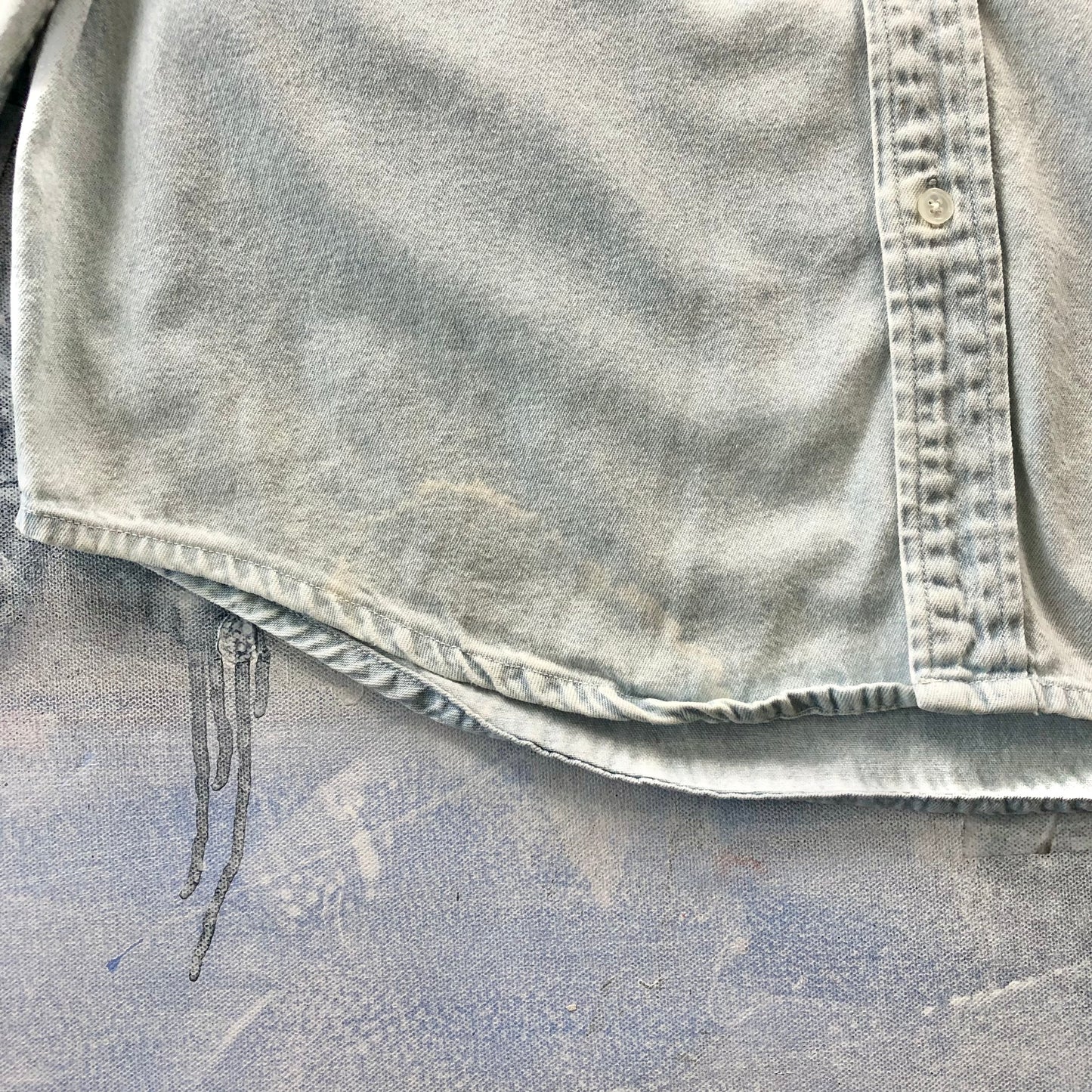 Vintage Harley Davidson Motorcycles Button Denim Shirt L