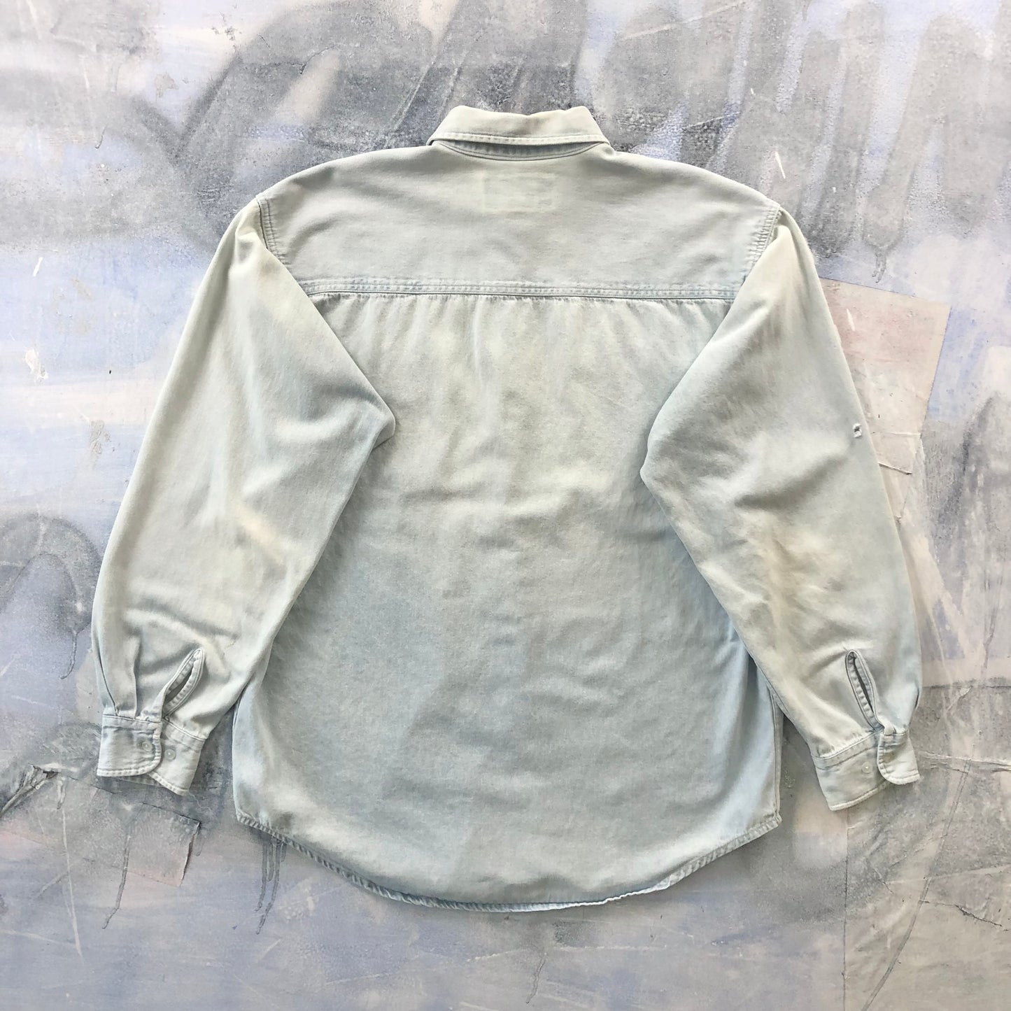 Vintage Harley Davidson Motorcycles Button Denim Shirt L