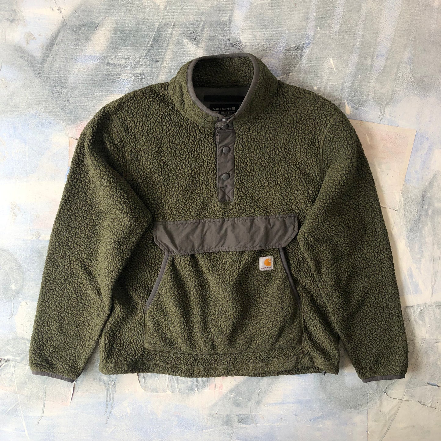 Carhartt 104991 Quarter Button Fleece Sweatshirt M