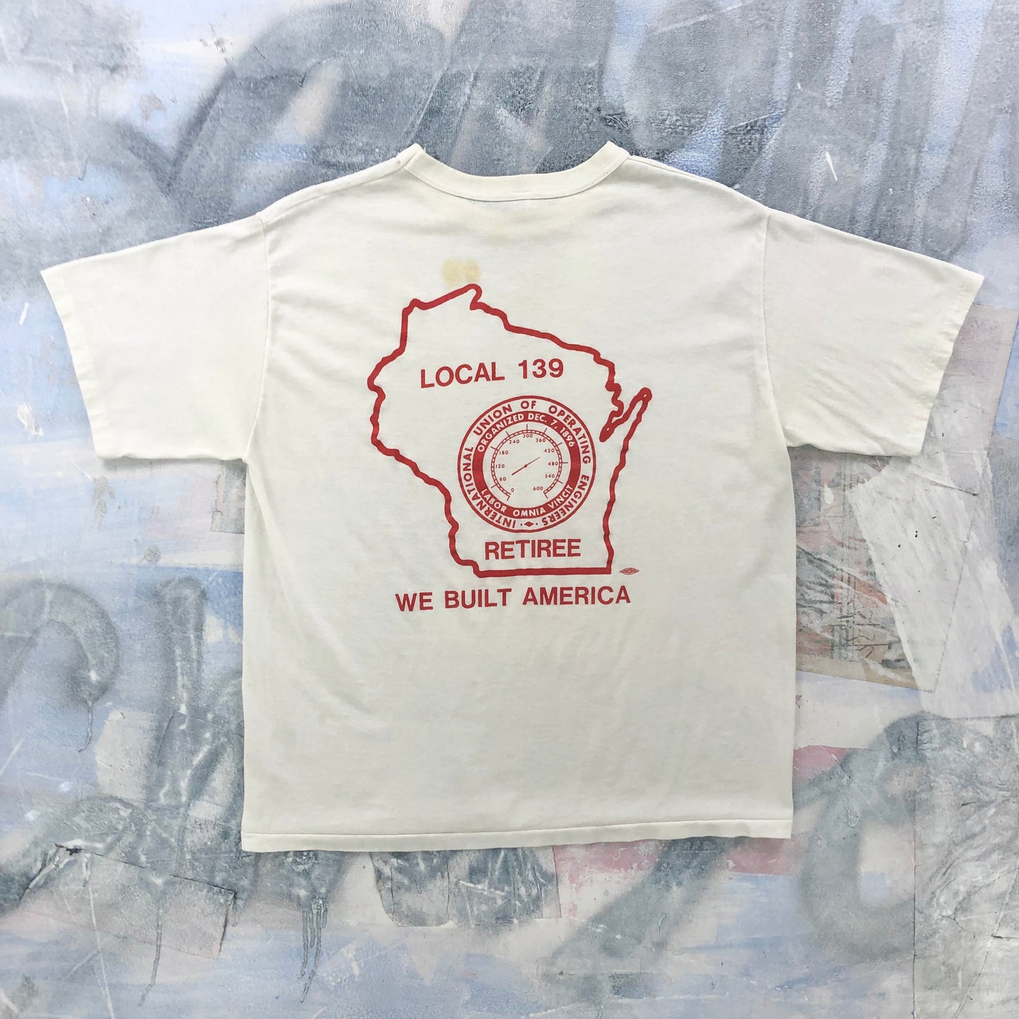 Vintage USA Local 139 International Union Of Operating Engineers Single Stitch T Shirt L