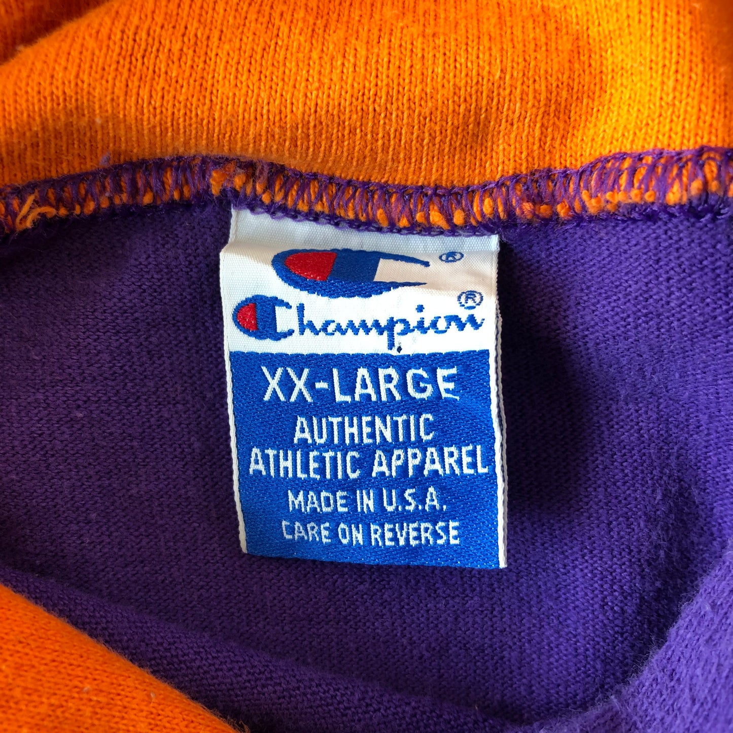 Vintage USA Champion Lightweight Colorblock Hoodie Sweatshirt XXL