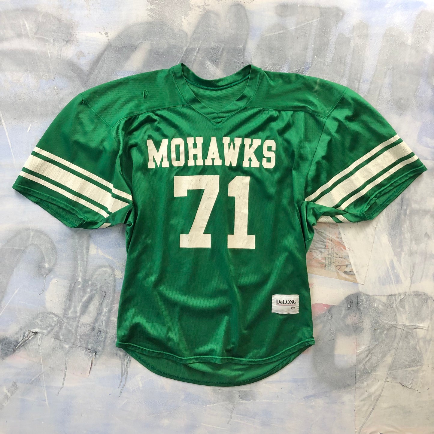 Vintage Delong Mohawks Football Jersey L