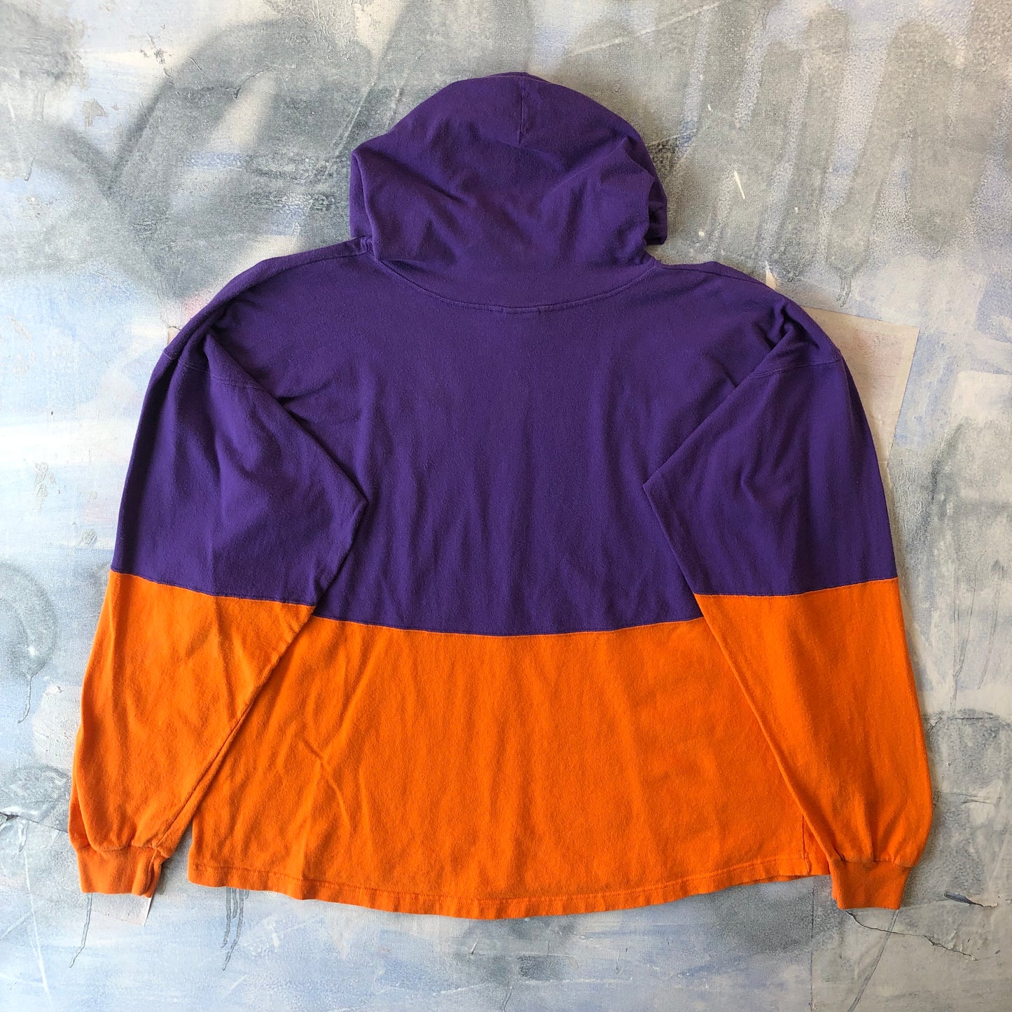 Vintage USA Champion Lightweight Colorblock Hoodie Sweatshirt XXL