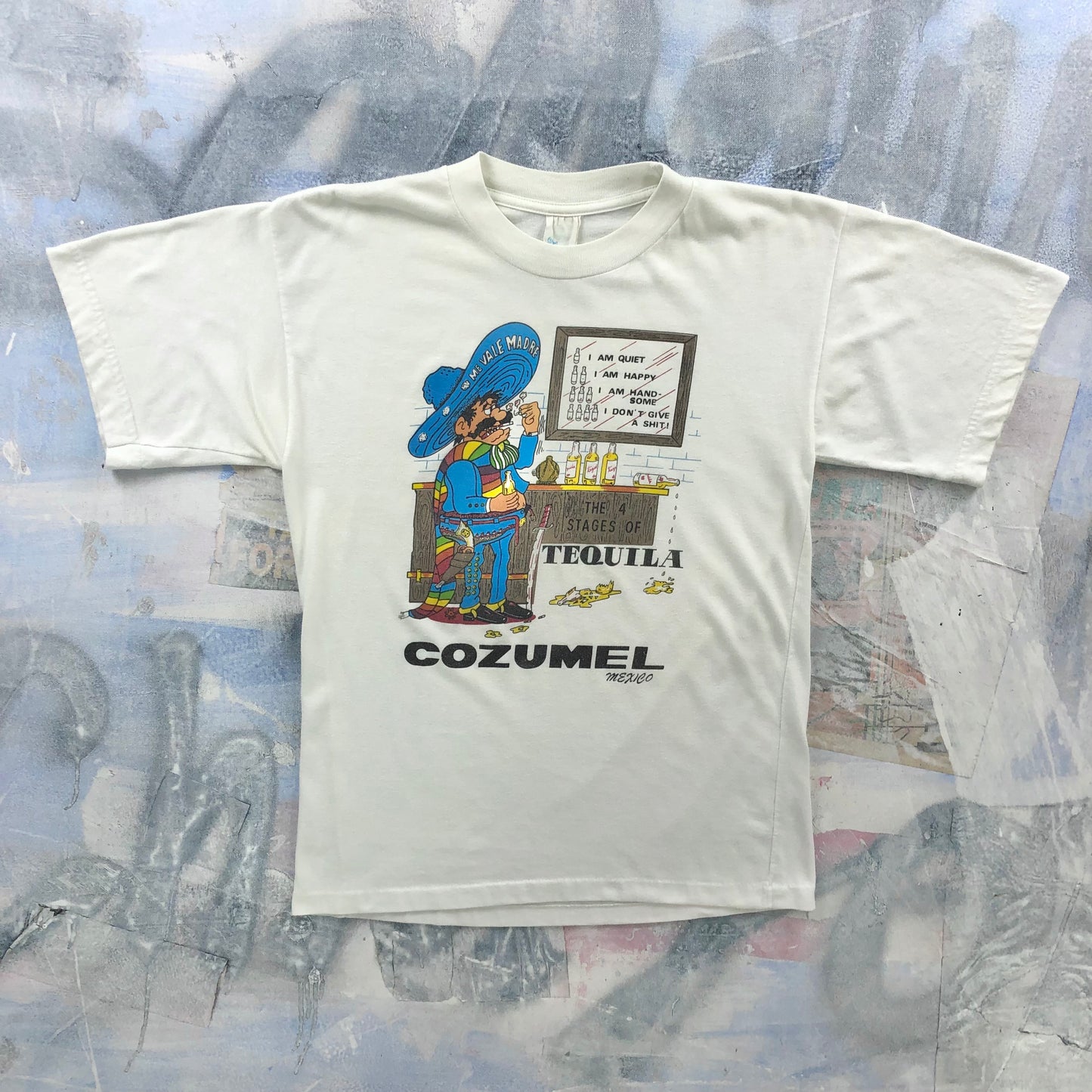 Vintage The Stages Of Tequila Cozumel Mexico T Shirt XL