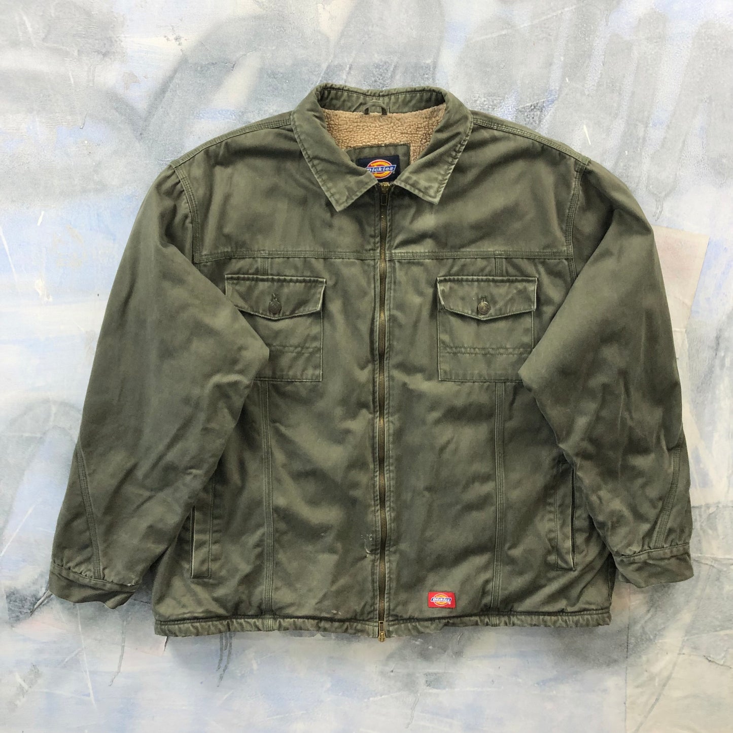 Vintage Dickies Sherpa Lined Utility Zip Jacket XXL