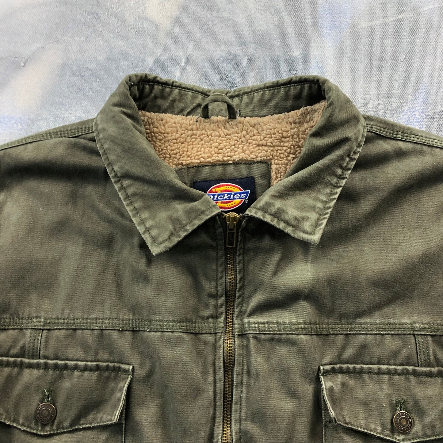 Vintage Dickies Sherpa Lined Utility Zip Jacket XXL