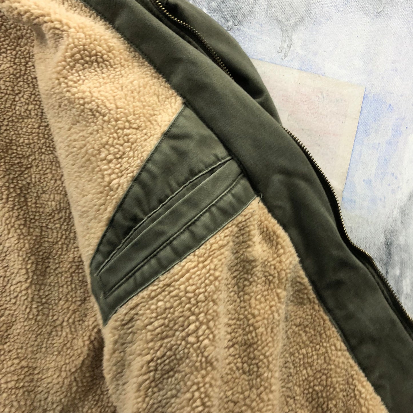 Vintage Dickies Sherpa Lined Utility Zip Jacket XXL