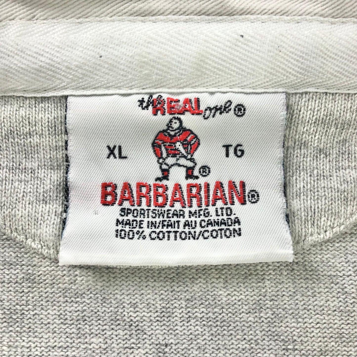 Vintage 90s Barbarian Rugby Long Sleeve Polo Shirt XL