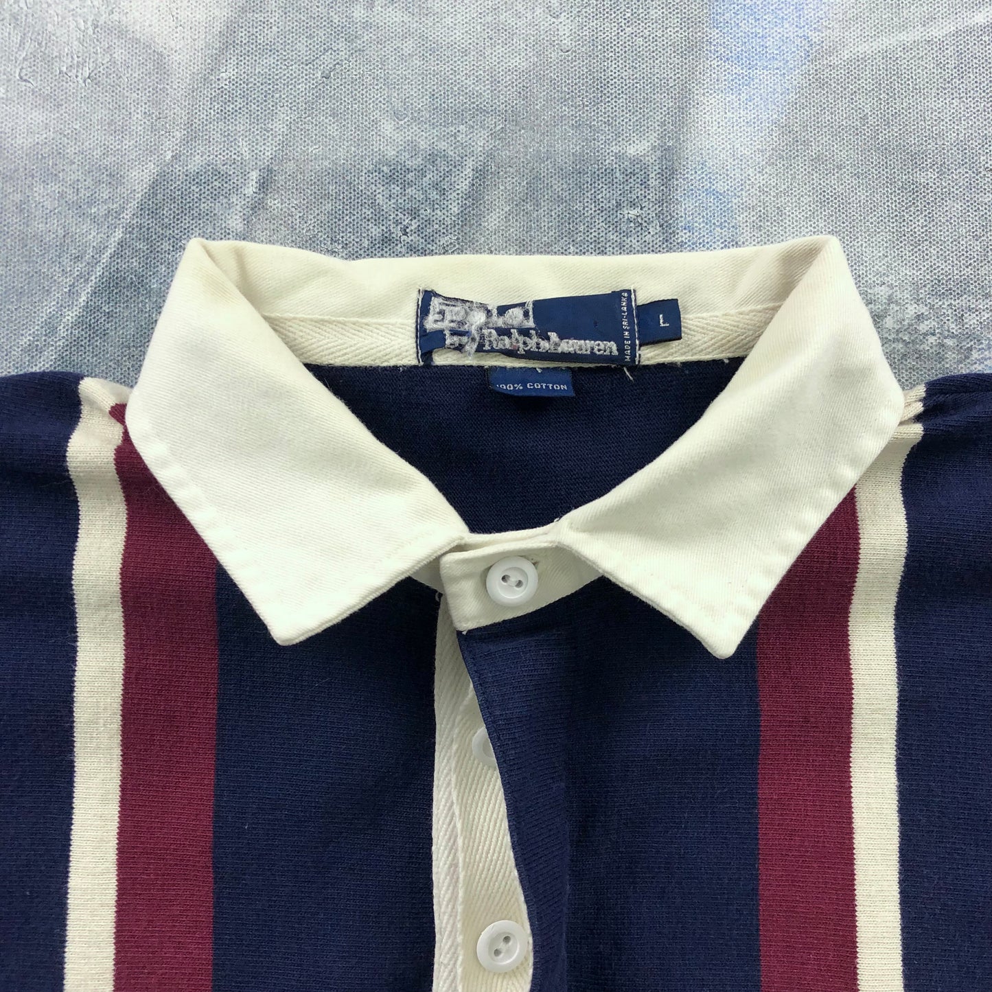 Vintage Polo Ralph Lauren Striped Long Sleeve Polo Shirt L