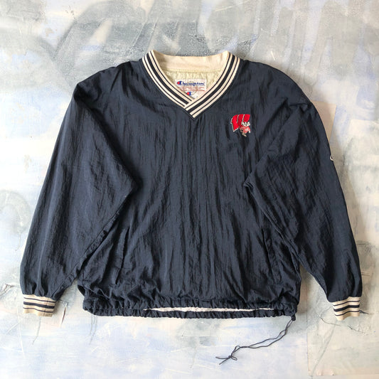 Vintage 90s Champion Wisconsin Badgers Pullover Jacket L