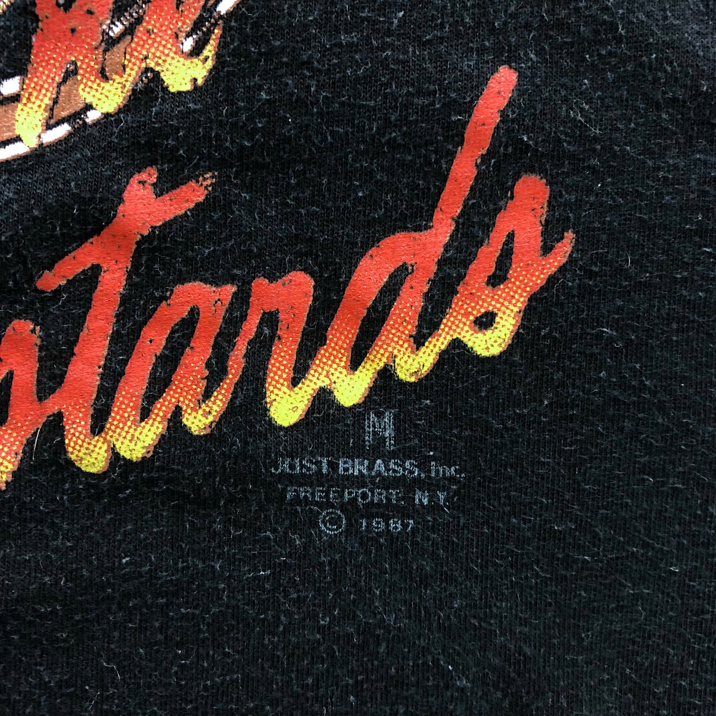 Vintage 80s USA 3D Emblem Fight Crime Shoot The Bastards Single Stitch T Shirt S