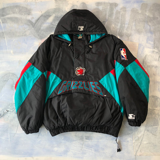 Vintage Starter NBA Vancouver Grizzlies Puffer Quarter Zip Jacket XL