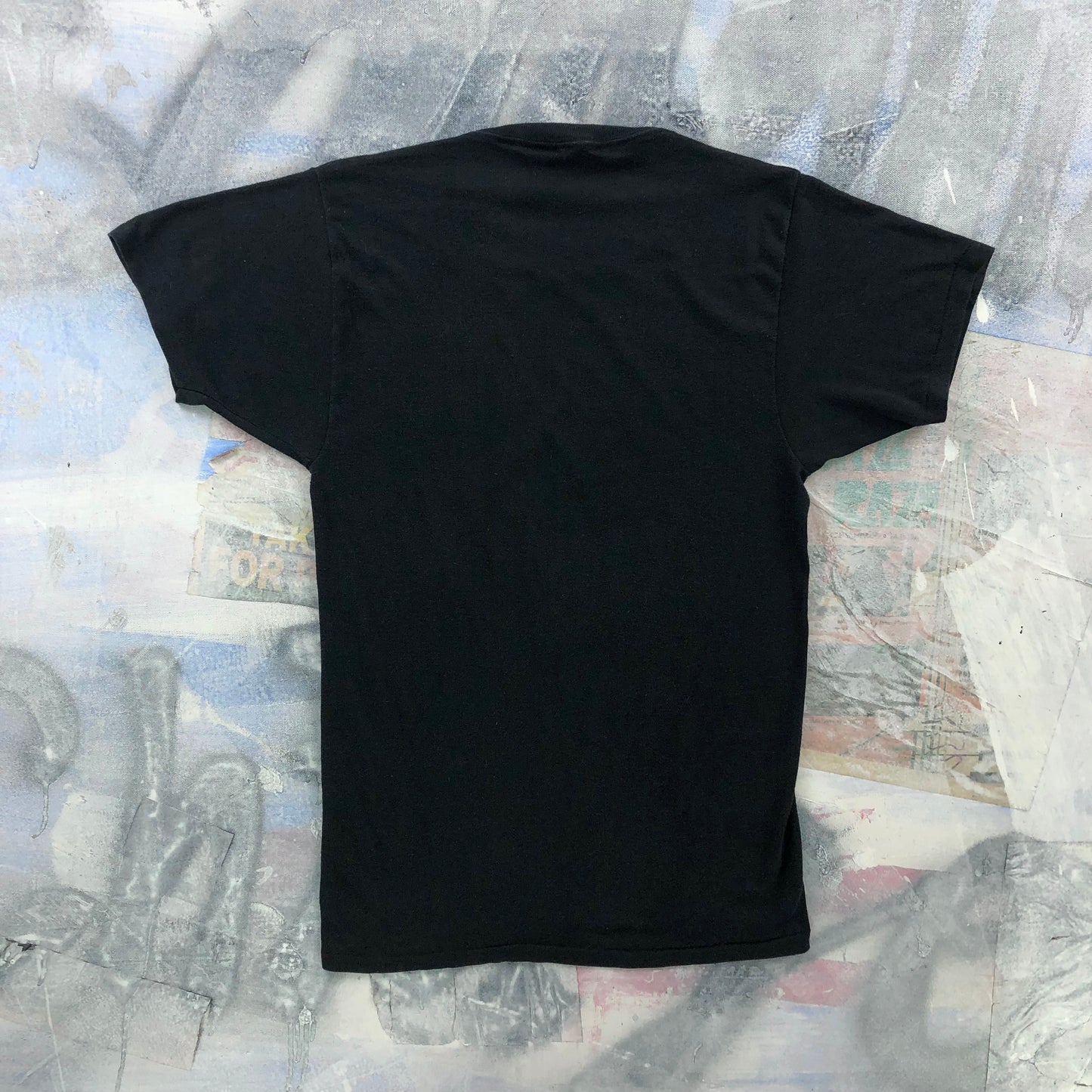 Vintage 80s USA 3D Emblem Fight Crime Shoot The Bastards Single Stitch T Shirt S