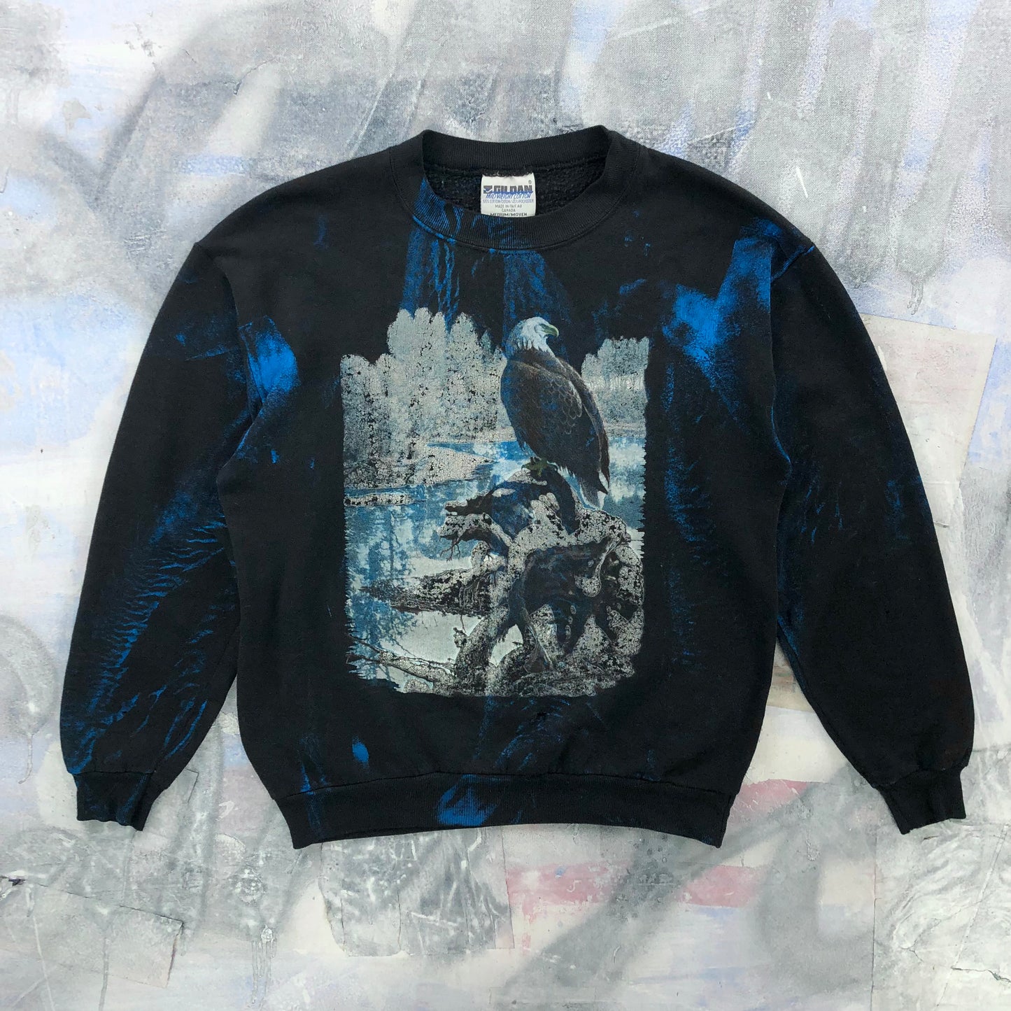 Vintage Bald Eagle Nature Crewneck Sweatshirt M