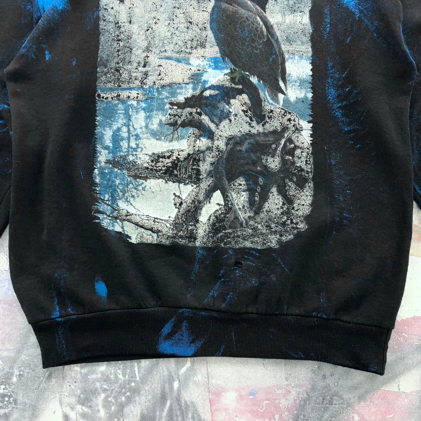 Vintage Bald Eagle Nature Crewneck Sweatshirt M