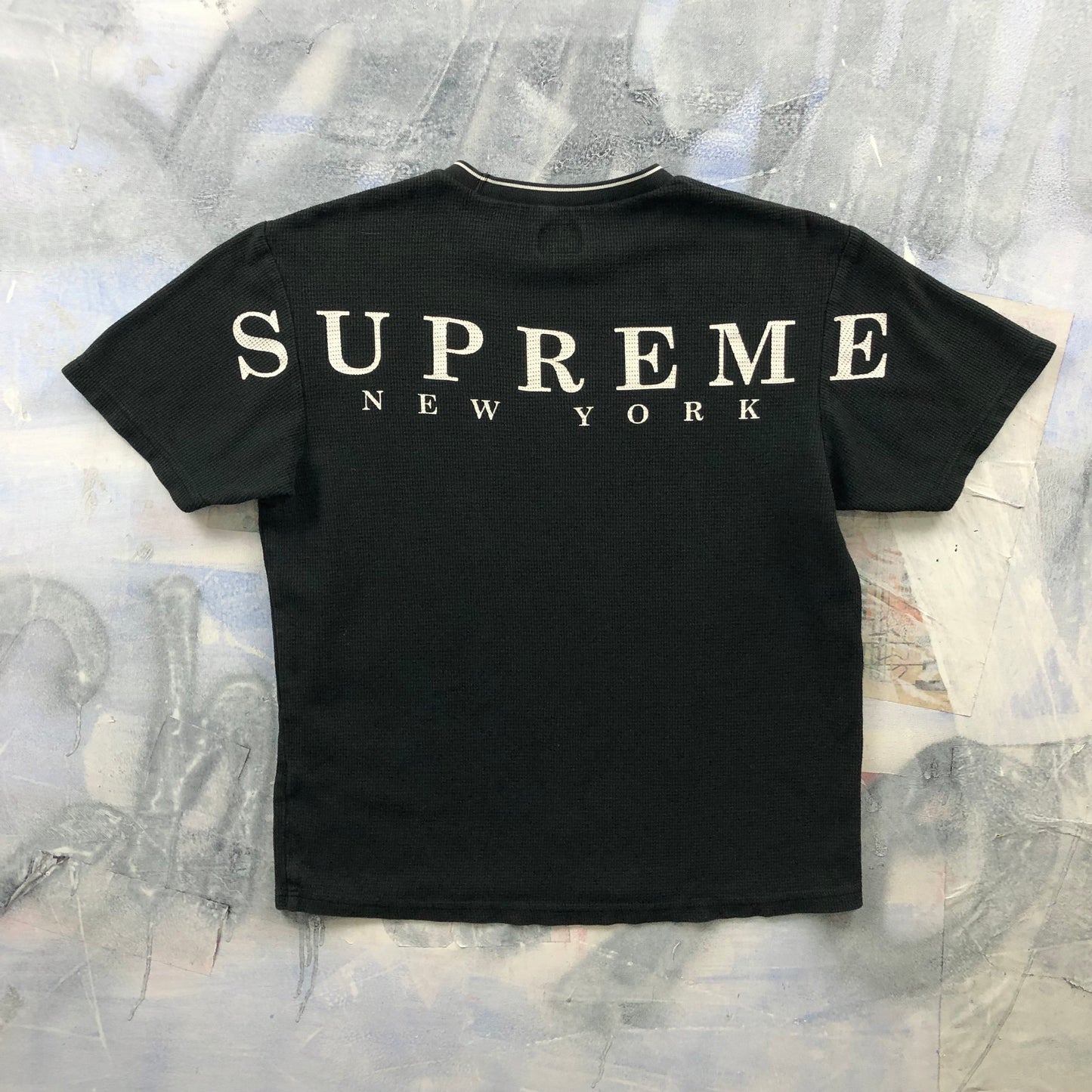 Vintage Supreme New York Waffle Knit Crewneck T Shirt M