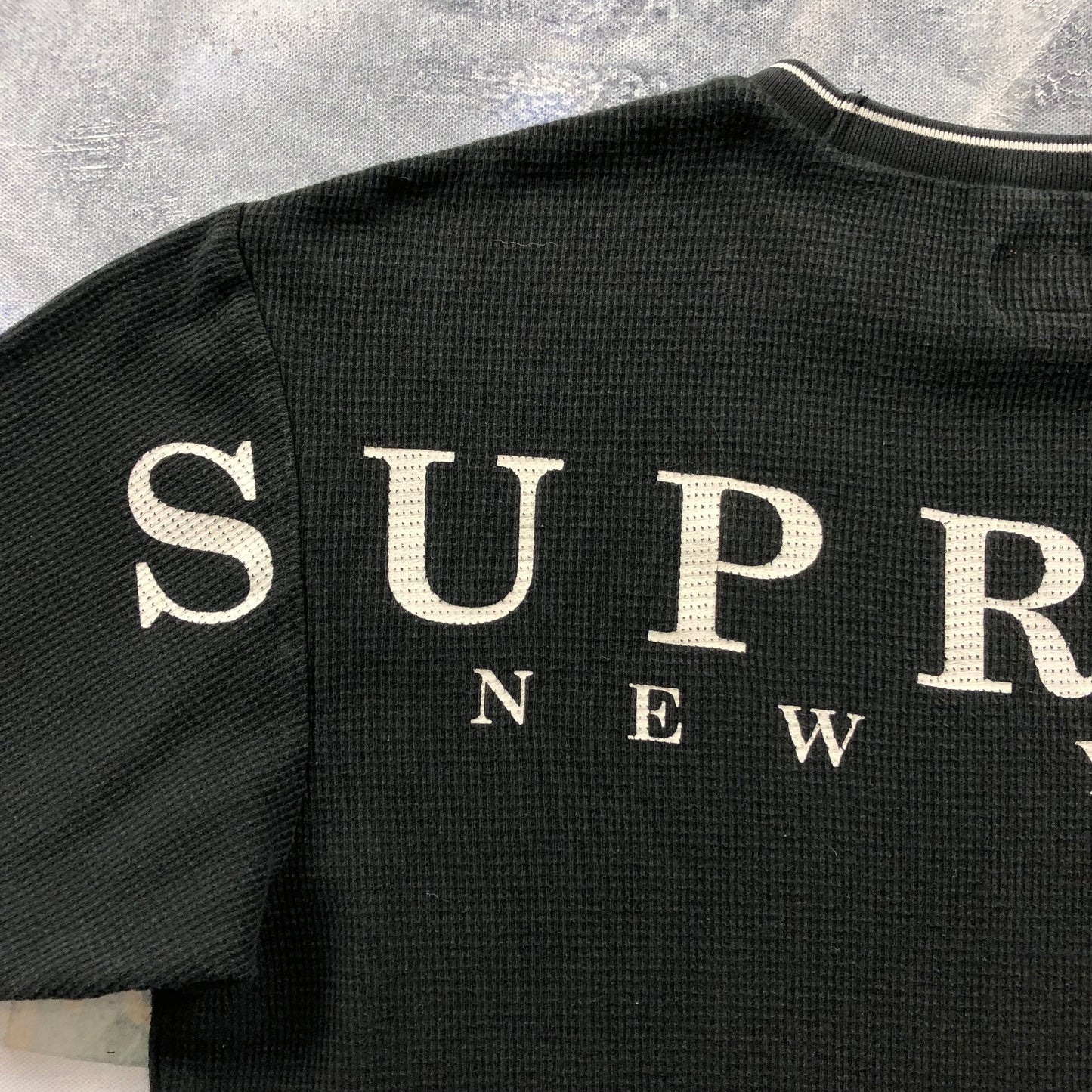 Vintage Supreme New York Waffle Knit Crewneck T Shirt M