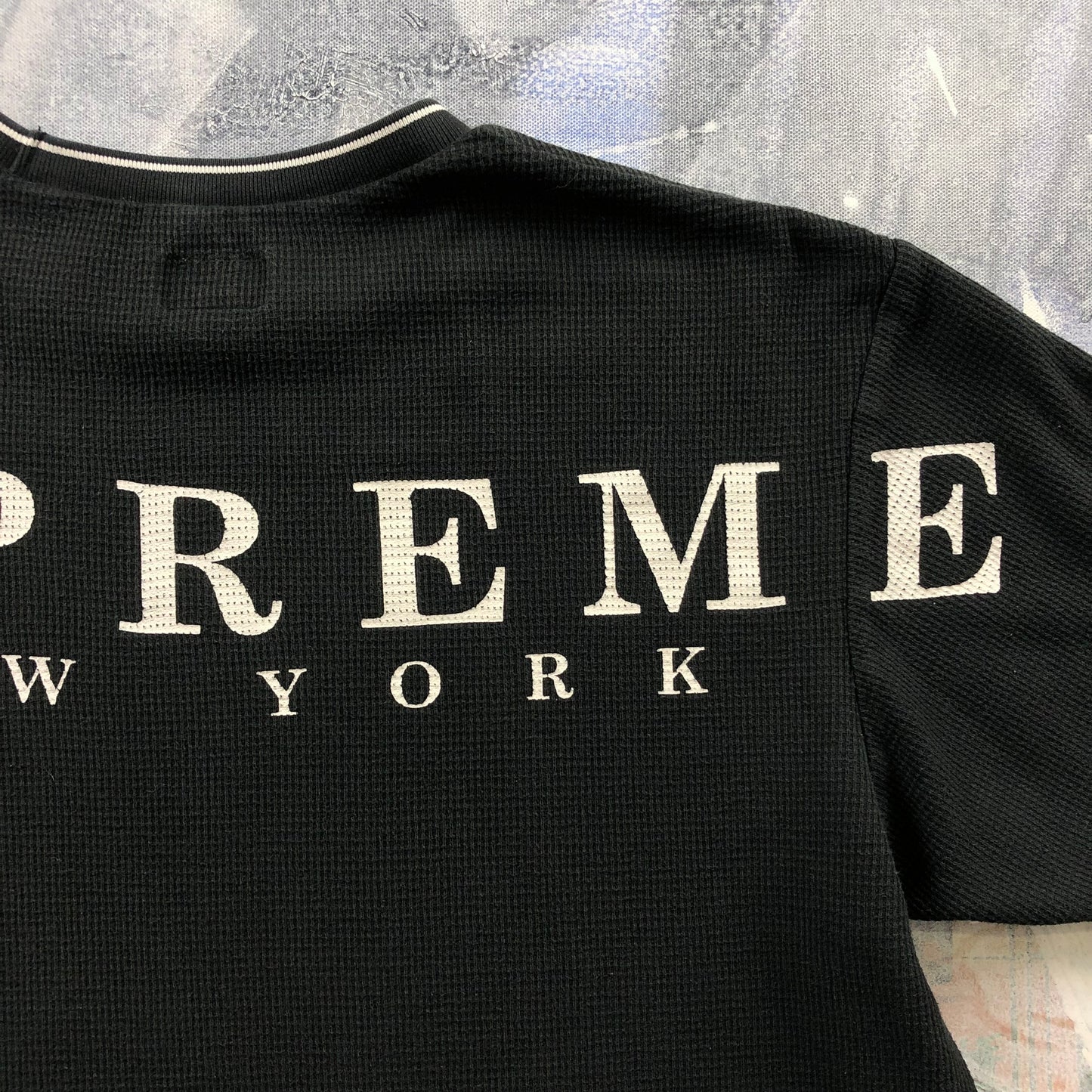 Vintage Supreme New York Waffle Knit Crewneck T Shirt M