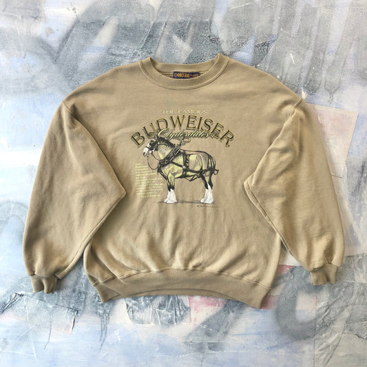 Vintage USA Budweiser The Famous Clydesdales Crewneck Sweatshirt L