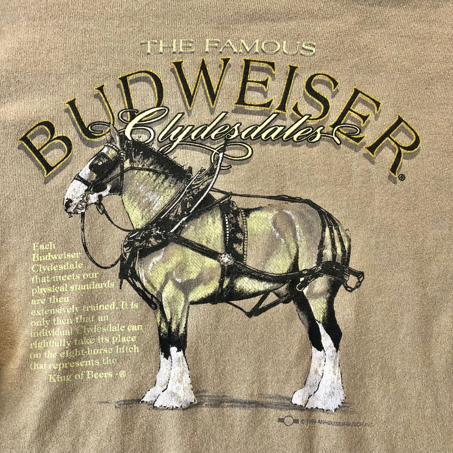 Vintage USA Budweiser The Famous Clydesdales Crewneck Sweatshirt L