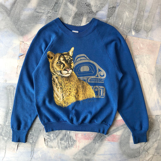 Vintage USA Sue Coleman Cougar Crewneck Sweatshirt M