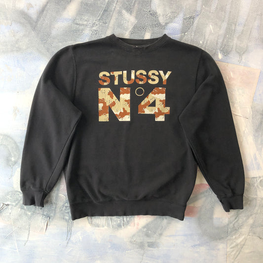 Vintage Stussy No 4 Crewneck Sweatshirt M