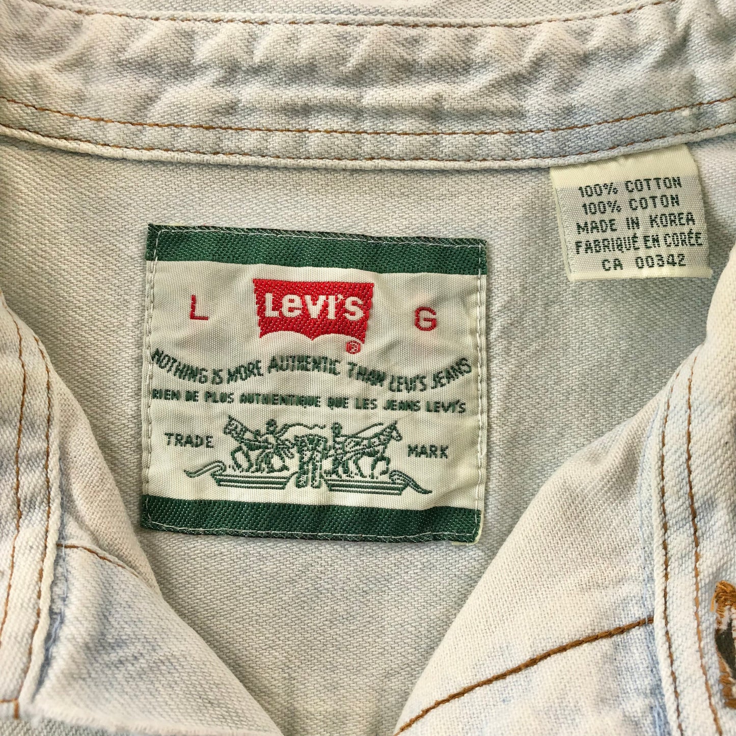 Vintage Levis Denim Button Shirt L
