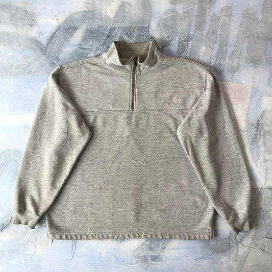 Carhartt Quarter Zip Embroided Sweatshirt L