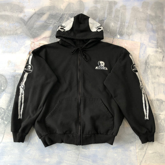 Skull Skates Zip Hoodie Sweatshirt L