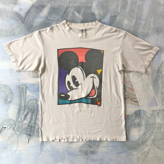 Vintage 90s Mickey Mouse Colors T Shirt L