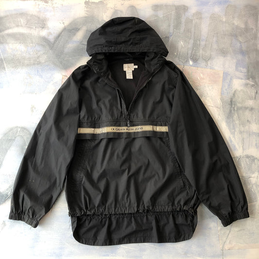 Calvin Klein 90s Quarter Zip Hooded Jacket XL