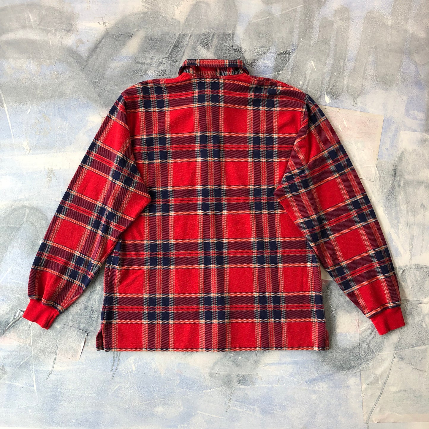 Polo Ralph Lauren Made in USA Quarter Button Rugby Plaid Shirt M