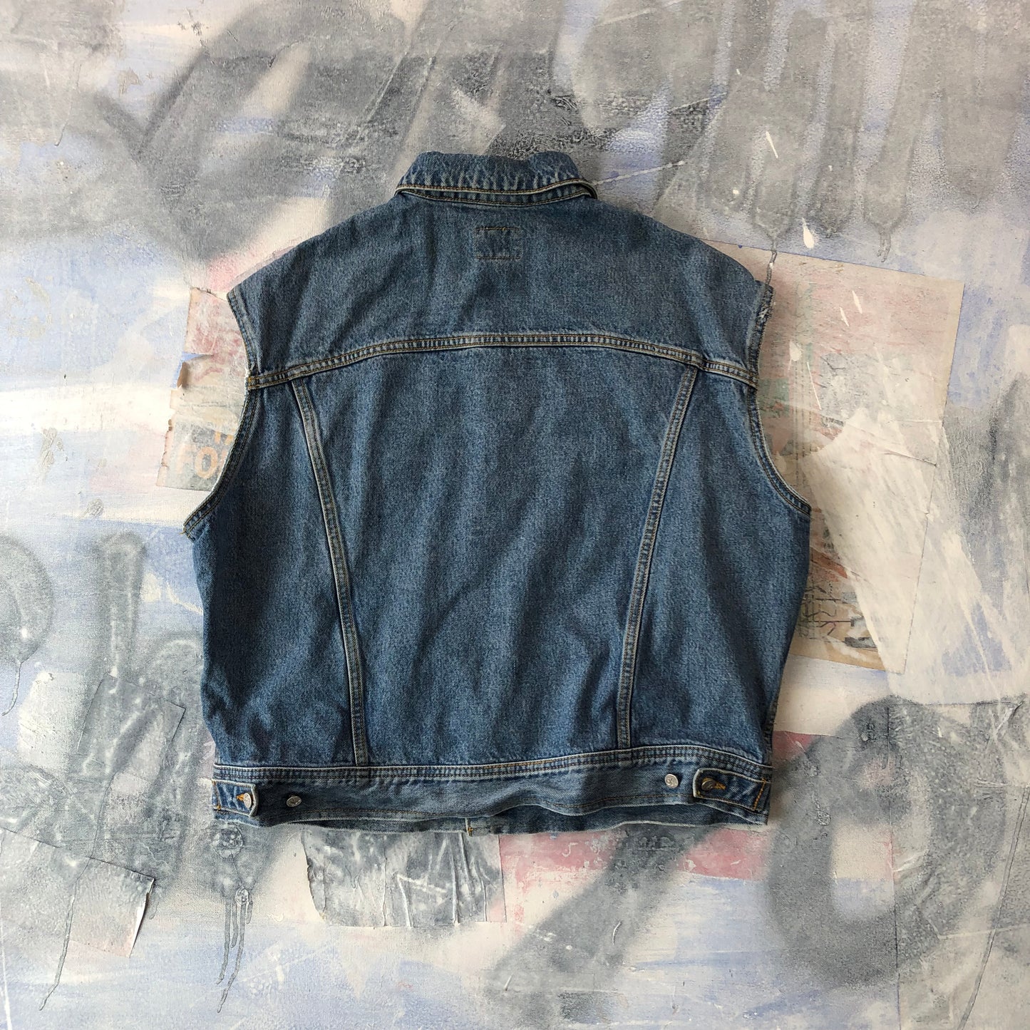 Calvin Klein 90s Denim Vest Button Jacket L