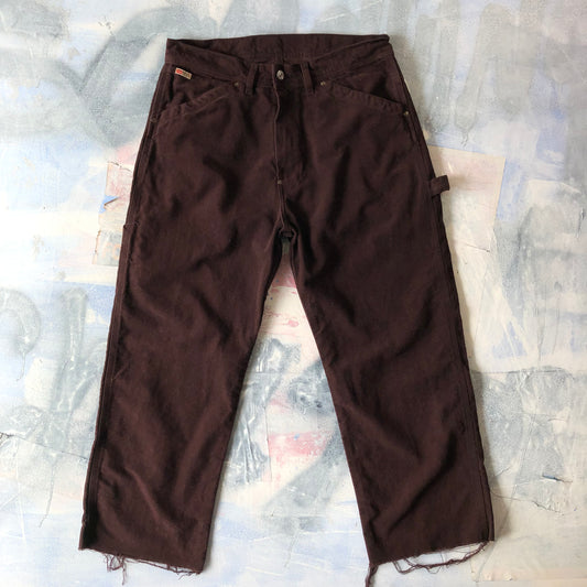 Vintage Diesel Suede Carpenter Cropped Pant W32