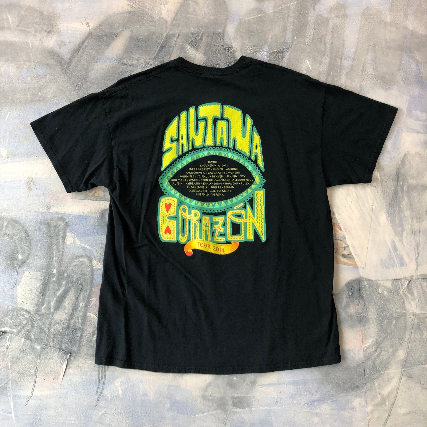 Santana Corazon Tour 2014 T Shirt XL