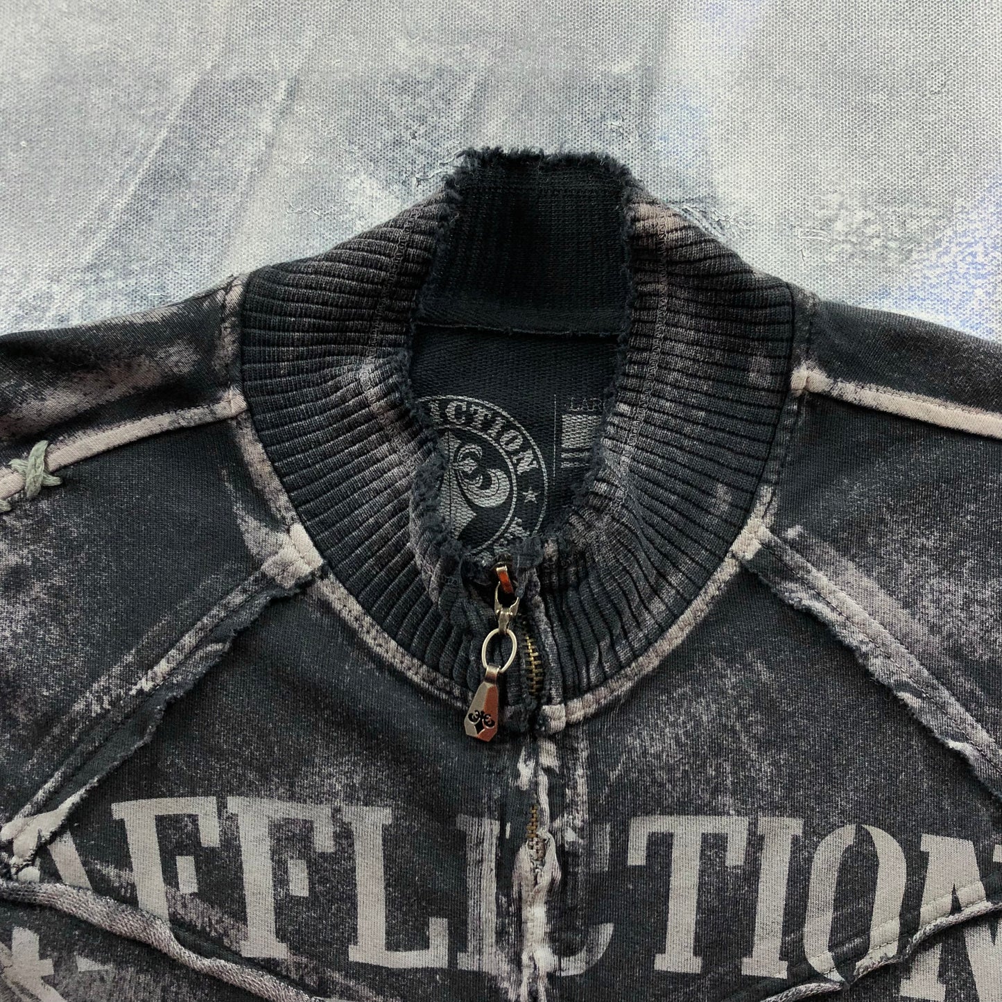 Vintage Y2K Affliction Live Fast Full Zip Sweatshirt L