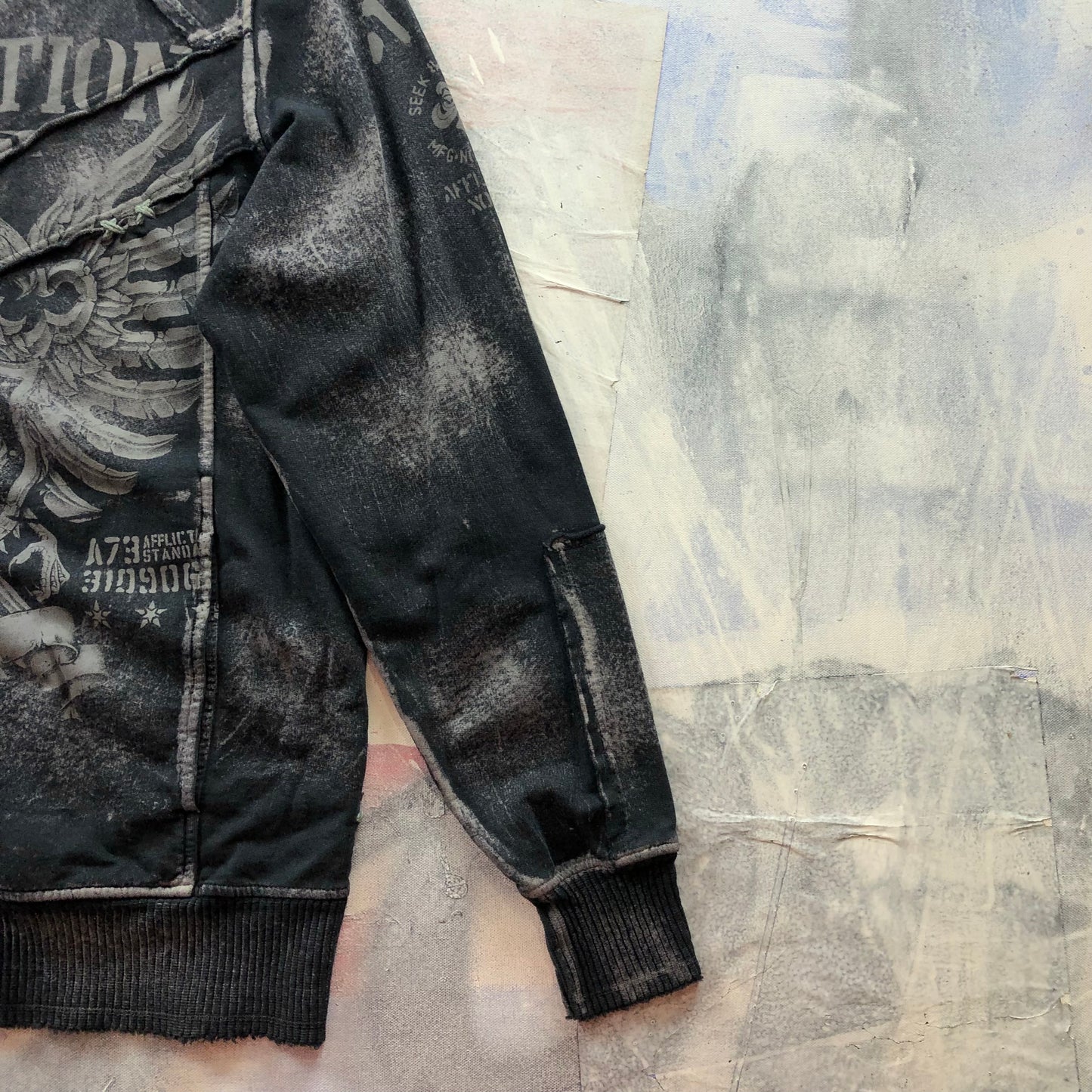 Vintage Y2K Affliction Live Fast Full Zip Sweatshirt L