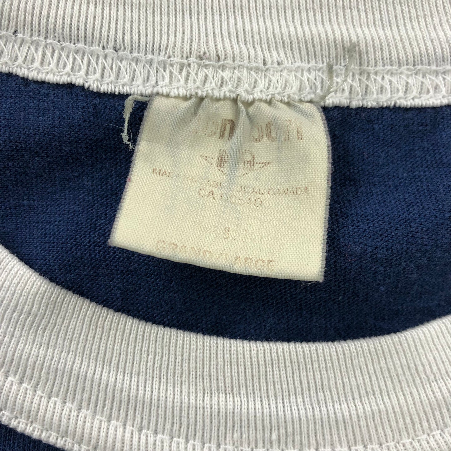 Vintage Calgary Police Single Stitch Ringer T Shirt L