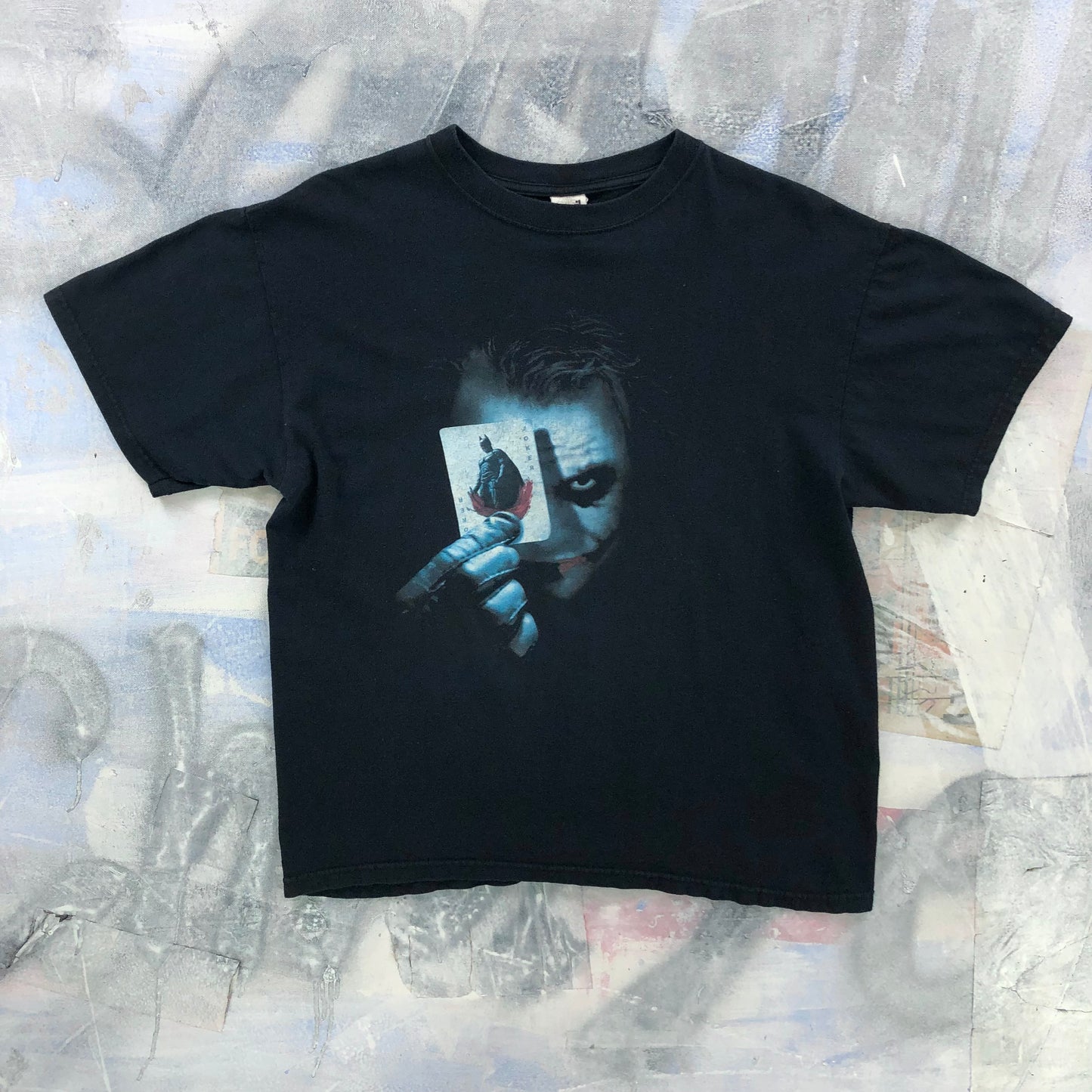 Vintage The Dark Knight Joker Card T Shirt L