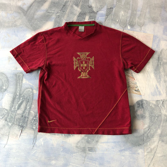 Vintage Nike Portugal Futbol Waffle Knit T Shirt XL